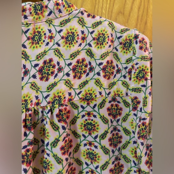 Banjanan Multicolor floral Patterned split neck pop over blouse M - Picture 7 of 7